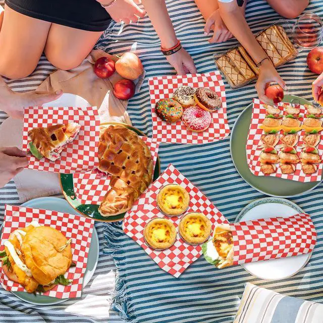Alt view image 7 of 7 - 100Pcs Deli Paper Sheets, Grease Resistant Wax Paper Sheets for Food 7x7"
