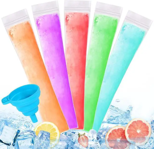 Main image of 300 Disposable Ice Popsicle Mold Bags Comes With A Funnel