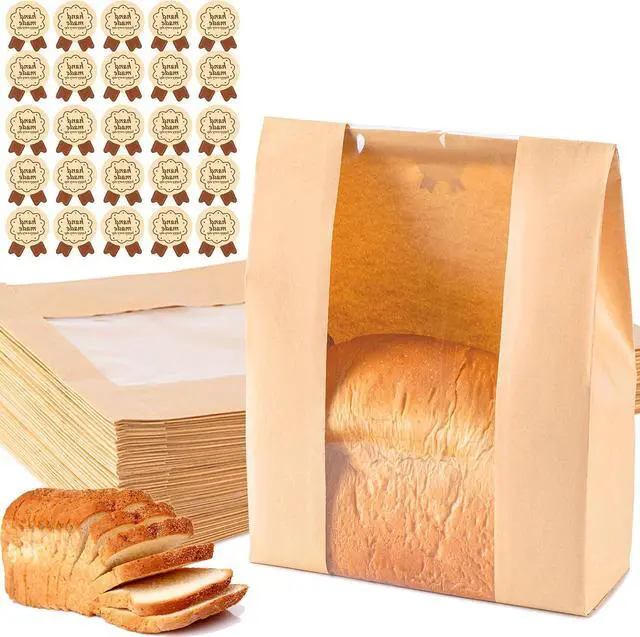 Main image of 25PCS Paper Sourdough Bread Bags, Disposable Bread Bag for Homemade Bread