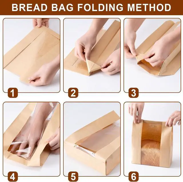 Alt view image 5 of 7 - 25PCS Paper Sourdough Bread Bags, Disposable Bread Bag for Homemade Bread
