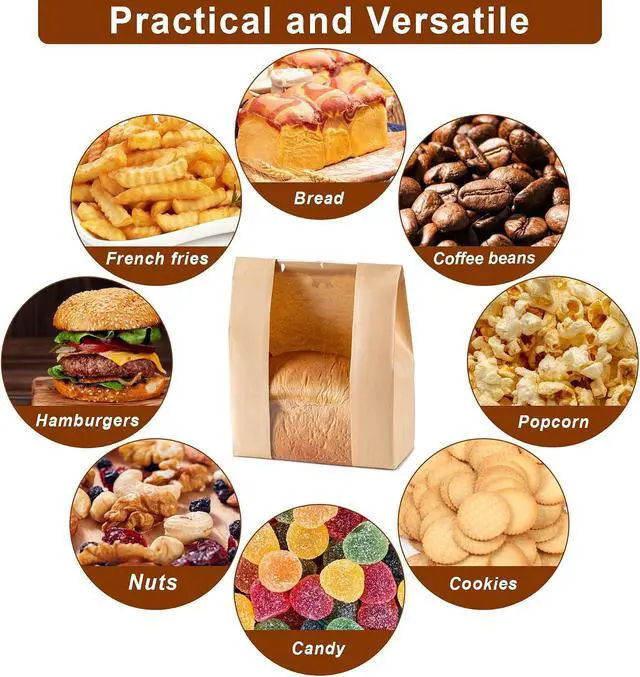 Alt view image 7 of 7 - 25PCS Paper Sourdough Bread Bags, Disposable Bread Bag for Homemade Bread