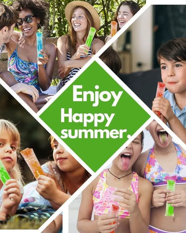 Alt view image 5 of 6 - ANSMIO 150 Disposable Popsicle Mold Bags with Zip Seals, 8x2" Freezer Tubes for DIY Ice Pops, Yogurt, Juice & Fruit Smoothies - Includes Funnel, BPA-Free, Ice Pop Molds