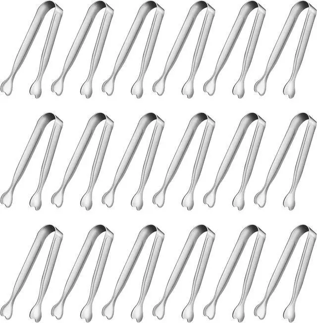 Main image of Mini Serving Tongs, Anytrp 18-Packs Stainless Steel Sugar Tongs, 4.3inch Ice Tongs Kitchen Appetizers Tongs for Coffee Bar, Tea Party, Desserts Party, Sugar and Ice Bucket