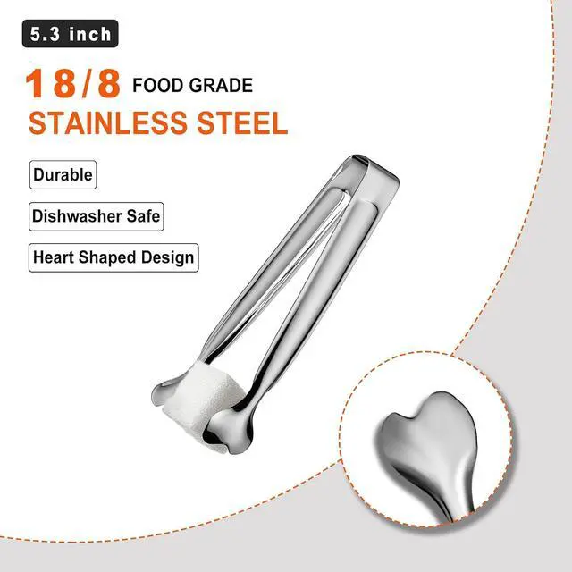 Alt view image 3 of 7 - Serving Tongs, Anytrp 12-Packs Stainless Steel Sugar Tong, 5.3inch Small Tongs for Serving Food, Appetizers, Buffets, Coffee Bar, Kitchen, Tea Party, Desserts Party and Ice Bucket