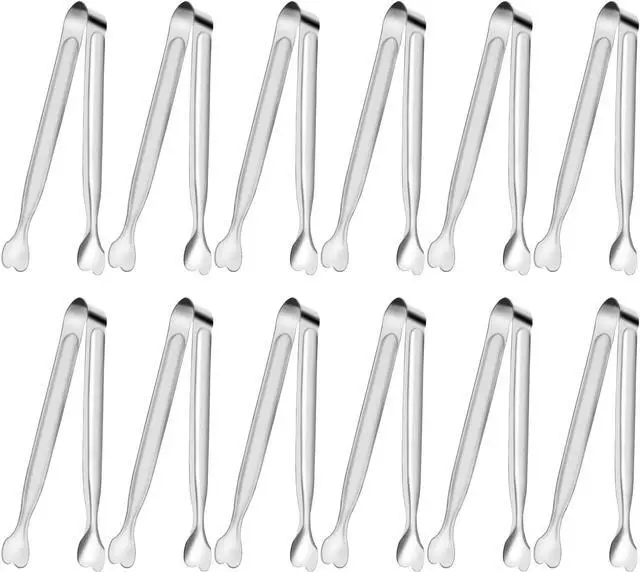 Main image of Serving Tongs, Anytrp 12-Packs Stainless Steel Sugar Tong, 5.3inch Small Tongs for Serving Food, Appetizers, Buffets, Coffee Bar, Kitchen, Tea Party, Desserts Party and Ice Bucket