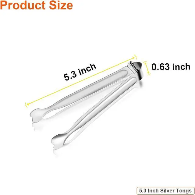 Alt view image 6 of 7 - Serving Tongs, Anytrp 12-Packs Stainless Steel Sugar Tong, 5.3inch Small Tongs for Serving Food, Appetizers, Buffets, Coffee Bar, Kitchen, Tea Party, Desserts Party and Ice Bucket