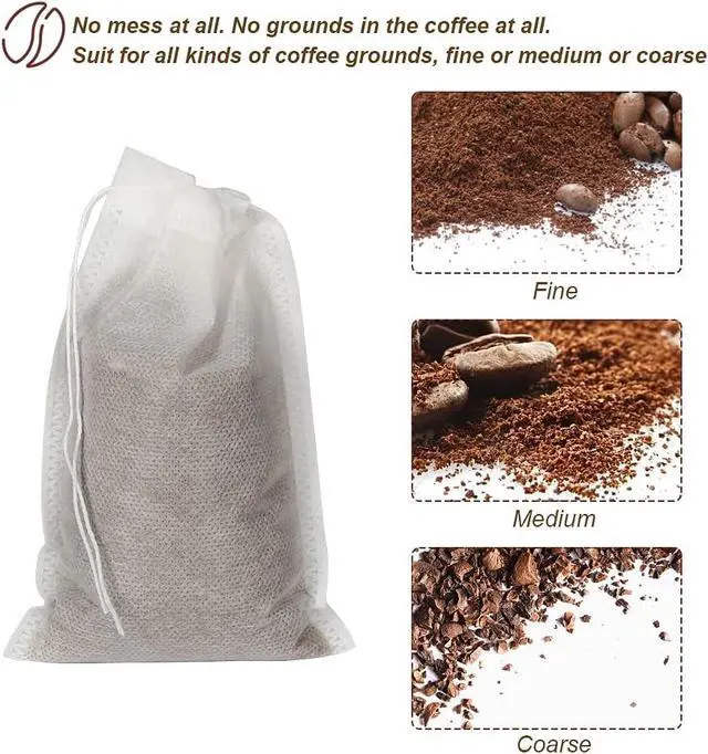 Alt view image 4 of 6 - HRX Package 50pcs Disposable Cold Brew Bags 4x6 in for Home Coffee Brewing