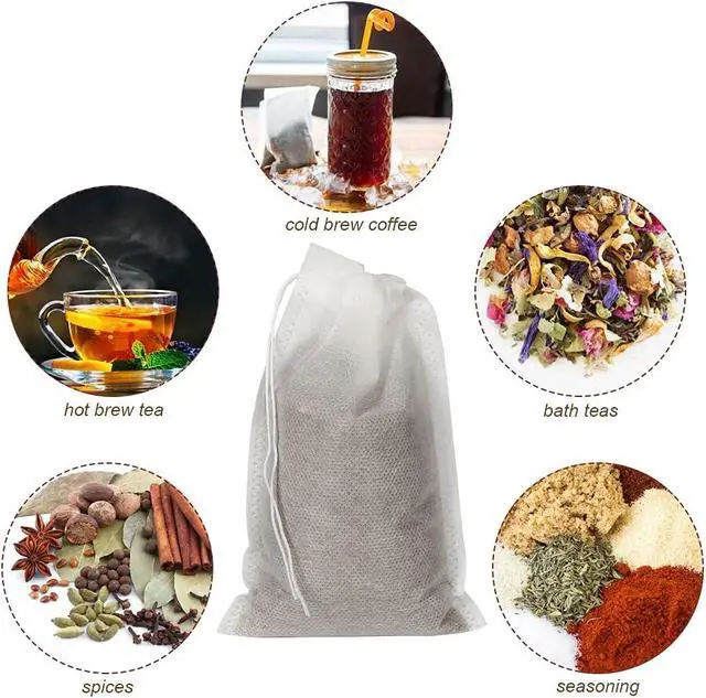 Alt view image 6 of 6 - HRX Package 50pcs Disposable Cold Brew Bags 4x6 in for Home Coffee Brewing