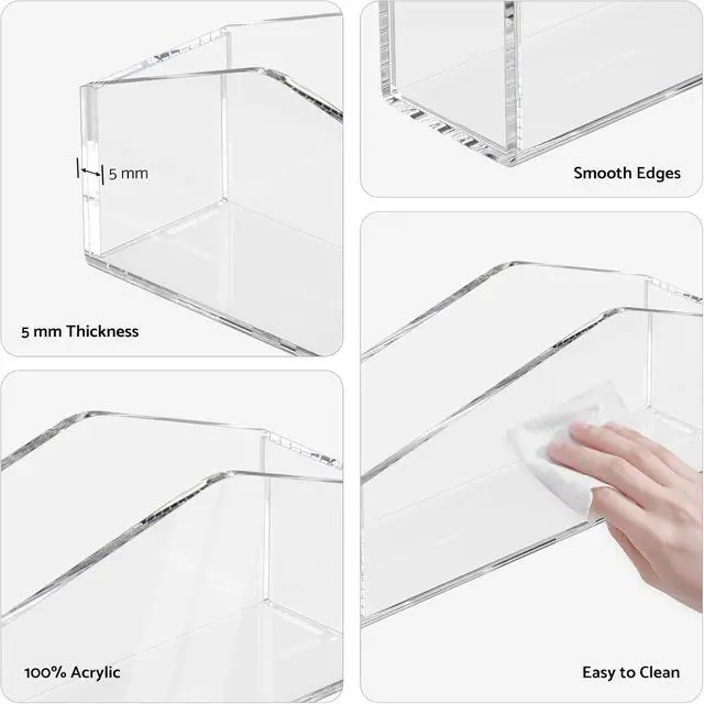 Alt view image 4 of 7 - HIIMIEI Acrylic Napkin Holder, Bathroom Vertical Guest Towel Holder 1 Pack