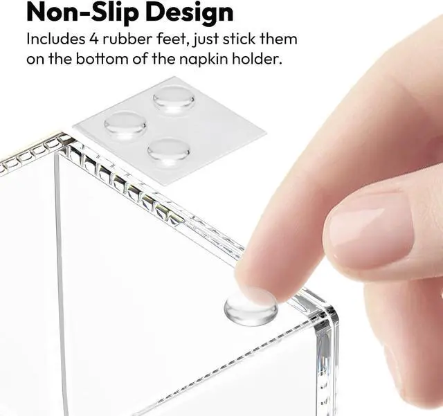 Alt view image 6 of 7 - HIIMIEI Acrylic Napkin Holder, Bathroom Vertical Guest Towel Holder 1 Pack