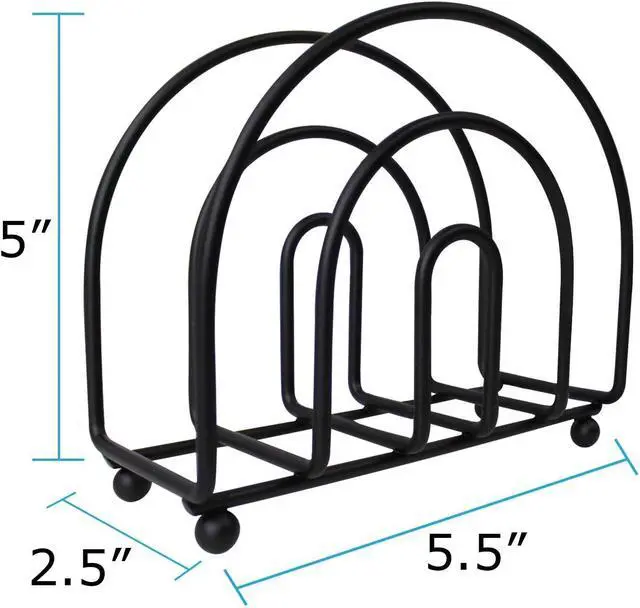 Alt view image 2 of 7 - Blue Donuts Classic Arc Collection Napkin Holder Napkin Holders for Tables, Farmhouse Napkins Holder, Dining Table Napkin Holders for Kitchen, Black