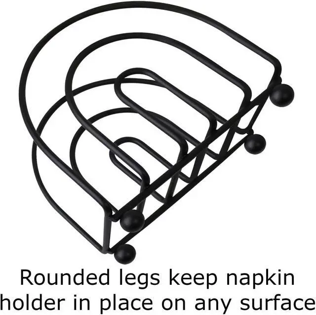 Alt view image 4 of 7 - Blue Donuts Classic Arc Collection Napkin Holder Napkin Holders for Tables, Farmhouse Napkins Holder, Dining Table Napkin Holders for Kitchen, Black