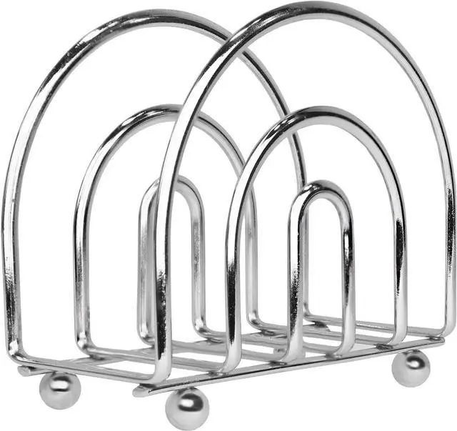 Alt view image 2 of 6 - Blue Donuts Chrome Collection Napkin Holder - Classic Napkin Holders for Tables, Dining Table Napkin Holders for Kitchen, Kitchen Organization, Chrome