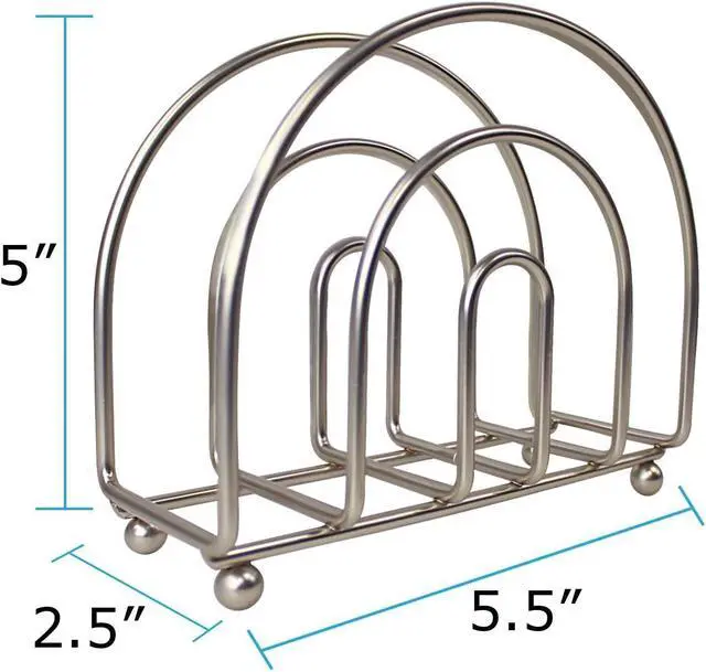 Alt view image 2 of 7 - Blue Donuts Satin Nickel Arc Collection Napkin Holder Napkin Holders for Tables, Modern Napkins Holder, Dining Table Napkin Holders for Kitchen,