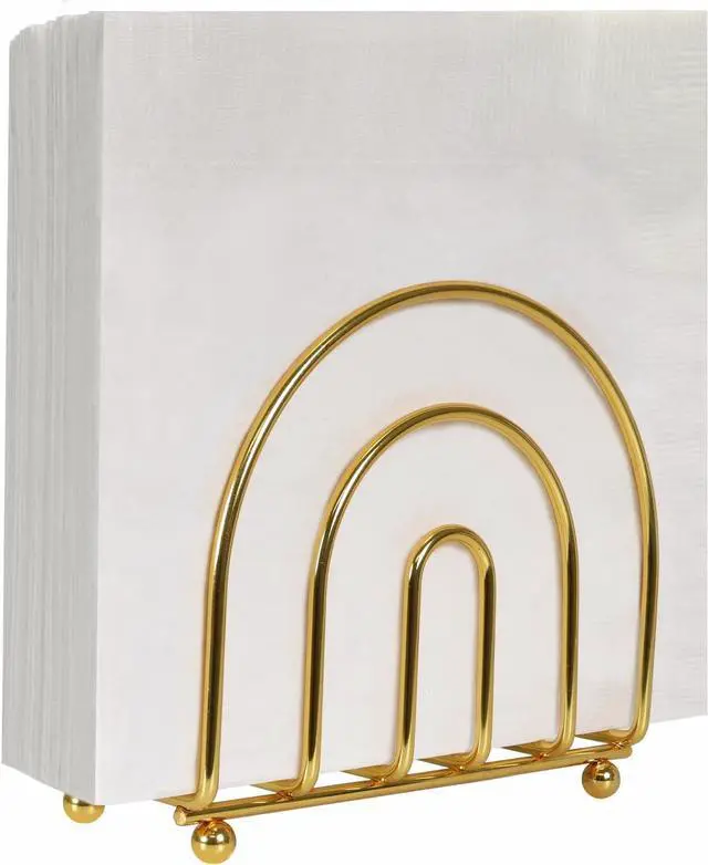 Main image of Blue Donuts Gold Arc Collection Napkin Holder Napkin Holders for Tables, Modern Napkins Holder, Dining Table Napkin Holders for Kitchen,