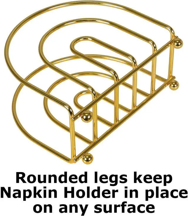 Alt view image 4 of 7 - Blue Donuts Gold Arc Collection Napkin Holder Napkin Holders for Tables, Modern Napkins Holder, Dining Table Napkin Holders for Kitchen,