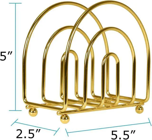 Alt view image 3 of 7 - Blue Donuts Gold Arc Collection Napkin Holder Napkin Holders for Tables, Modern Napkins Holder, Dining Table Napkin Holders for Kitchen,