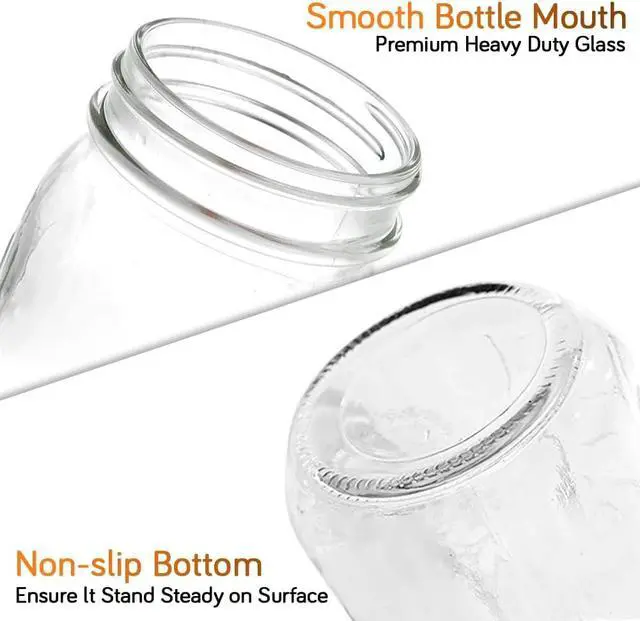 Alt view image 3 of 7 - 2 Pack 16oz Regular Mouth Glass Mason Jars, Airtight Lids for Canning
