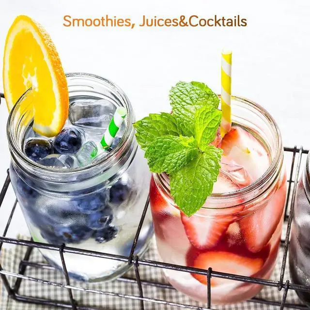 Alt view image 5 of 7 - 2 Pack 16oz Regular Mouth Glass Mason Jars, Airtight Lids for Canning