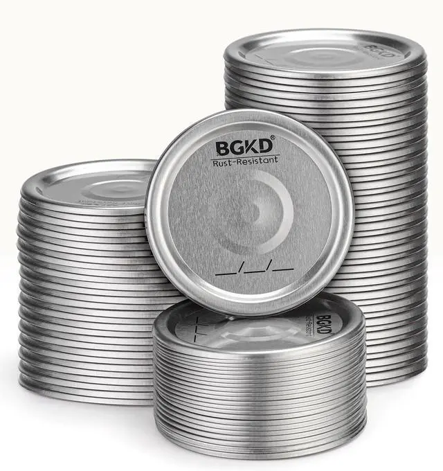 Main image of 24Pcs Rust-Proof Wide Mouth Canning Lids, Wide Mouth Mason Jar Lids for Ball or Kerr, Large Mouth Mason Jars Lids (Only Lids, No Rings)