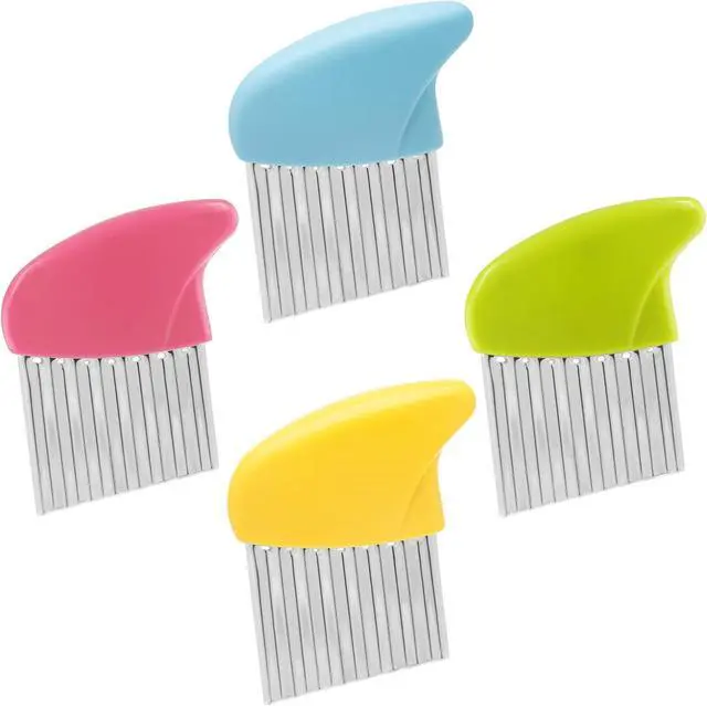 Main image of Luomorgo 4 Pack Stainless Steel Potato Crinkle Cutter