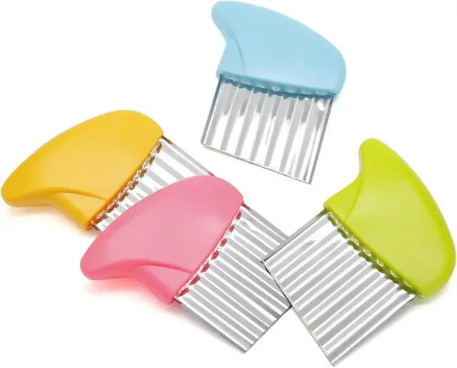 Alt view image 3 of 6 - Luomorgo 4 Pack Stainless Steel Potato Crinkle Cutter