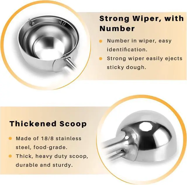 Alt view image 4 of 7 - Fayomir Mini Cookie & Melon Ball Scoop, 2 Teaspoon/10ml/0.33 OZ, 18/8 Stainless Steel