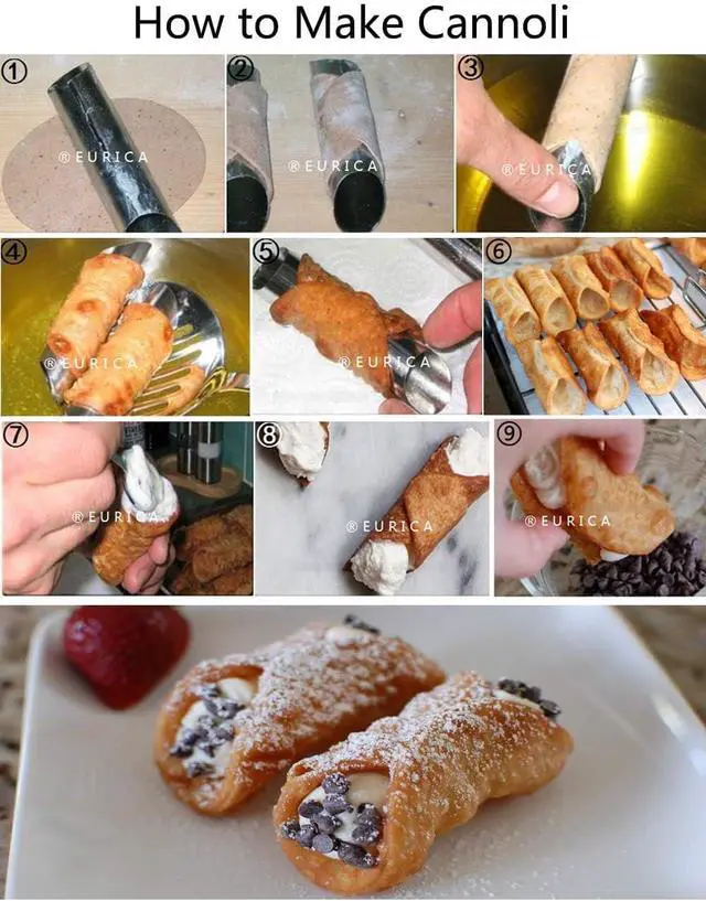 Alt view image 4 of 6 - EUICAE Cannoli Tubes, 5 inch Large Stainless Steel Cannoli Forms Non-stick cream horn Danish Pastry Molds for Croissant Shell Cream Roll Pack of 15