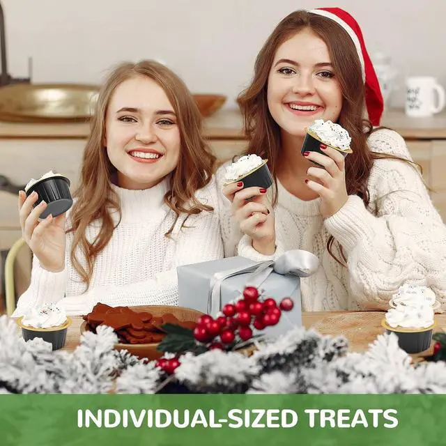 Alt view image 4 of 7 - Mini Cake Pans with Lids 40 Pack Disposable Aluminum Foil Ramekin for Party