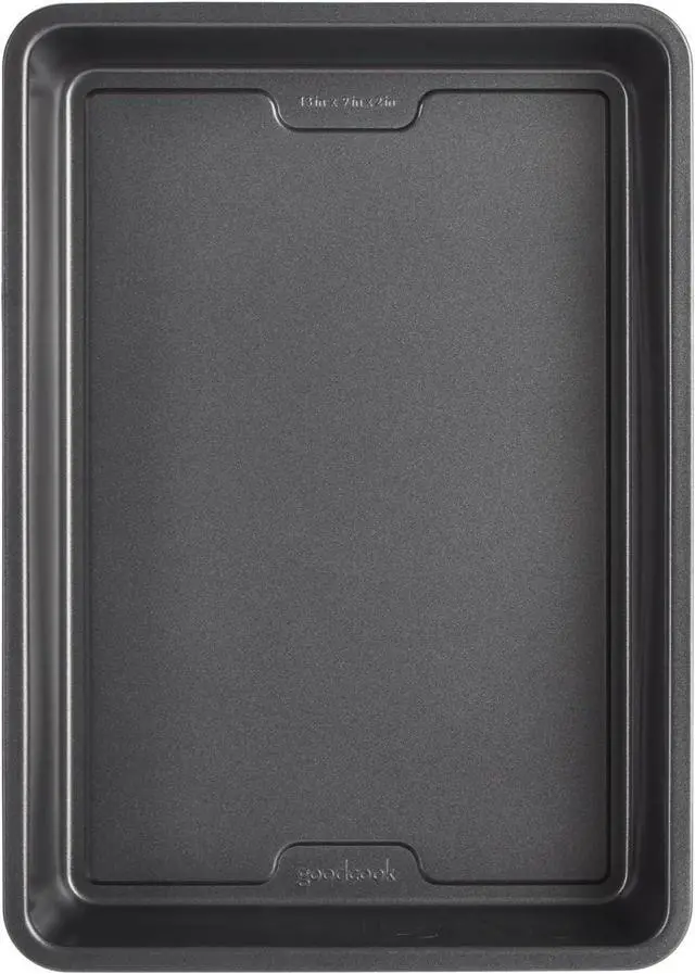 Main image of GoodCook PRO Oblong Baking Pan Nonstick Warp & Scratch-Resistant Dishwasher-Safe Carbon Steel Construction for Even Baking Oven Safe to 480°F, 9 x 13-Inch, Gray