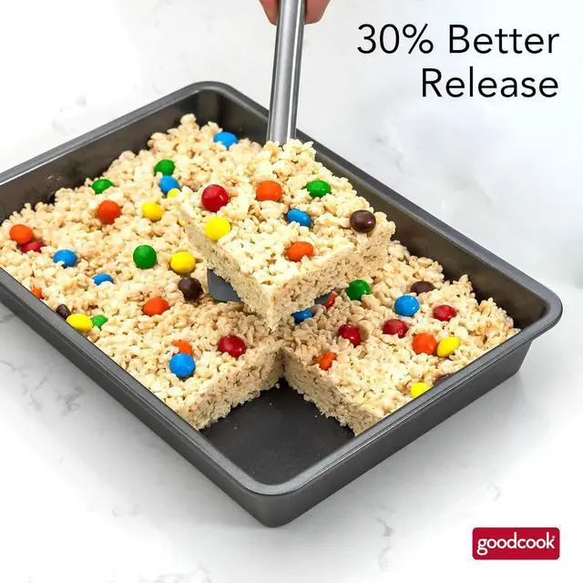Alt view image 7 of 7 - GoodCook PRO Oblong Baking Pan Nonstick Warp & Scratch-Resistant Dishwasher-Safe Carbon Steel Construction for Even Baking Oven Safe to 480°F, 9 x 13-Inch, Gray