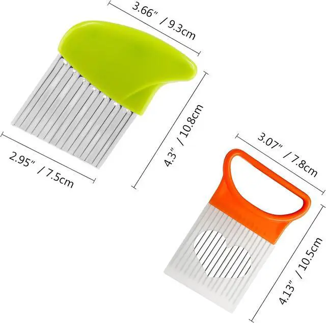 Alt view image 2 of 7 - Luomorgo Stainless Steel Potato Crinkle Cutter Knife Set
