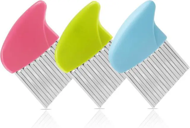 Alt view image 4 of 7 - Luomorgo Stainless Steel Potato Crinkle Cutter Knife Set