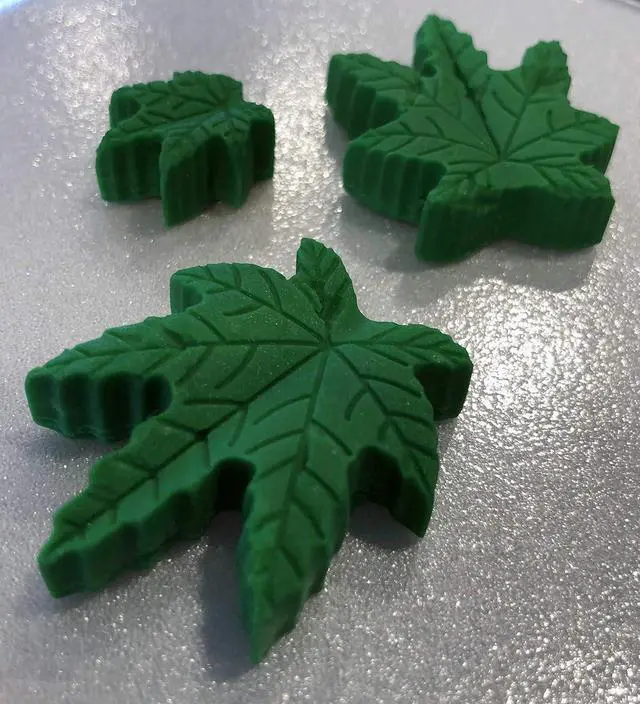 Alt view image 7 of 7 - Set of 2 X Silicone Lollipop Gummy Brownies Hard Candy Edible Leaf Mold Ice Cube Chocolate Soap Candle Tray Party Maker (Brown (2 Pack))