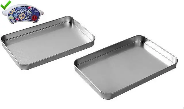 Alt view image 7 of 7 - Premium Steel Baking Trays compatible with Easy Bake Ultimate Oven | 2-Pack | Accessories for Cooking Easy Bake Oven Mixes | Easy Bake Oven Tray | Measures 5.5"L x 3.63"W x 0.5"H