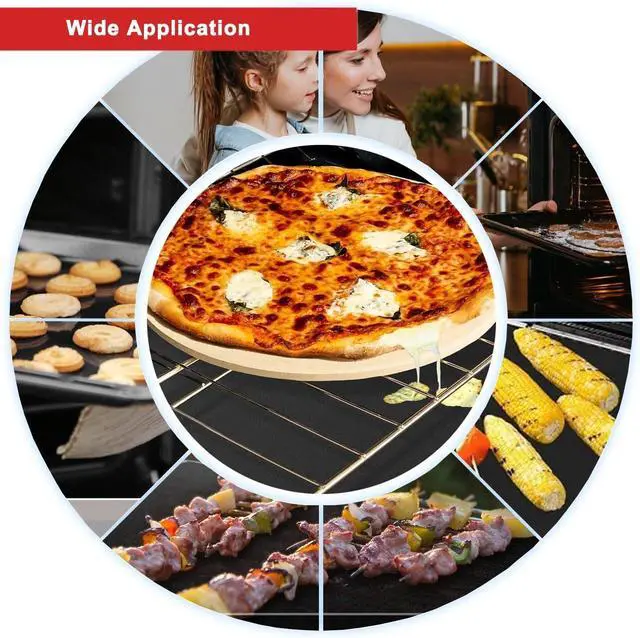 Alt view image 7 of 7 - Oven Liners for Bottom of Oven - 5 Pack Large Heavy Duty Mats, 17x25 Non-Stick Reusable Liner for Electric, Gas, Toaster Ovens, Grills - Kitchen Accessory to Keep Oven Clean (5, Black)