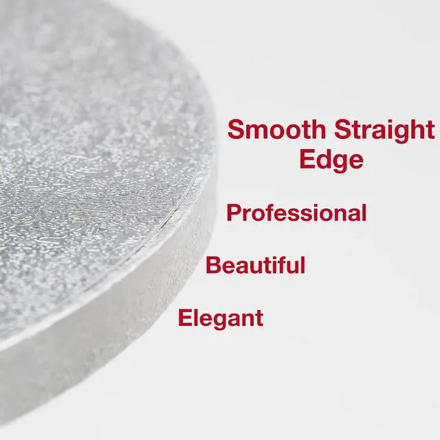 Alt view image 3 of 7 - 14inch Round Cake Boards 1/2inch Thick, Pack of 1 - Sturdy Silver Cake Drums with Smooth Straight Edges, Waterproof & Oil-Proof (14inch)