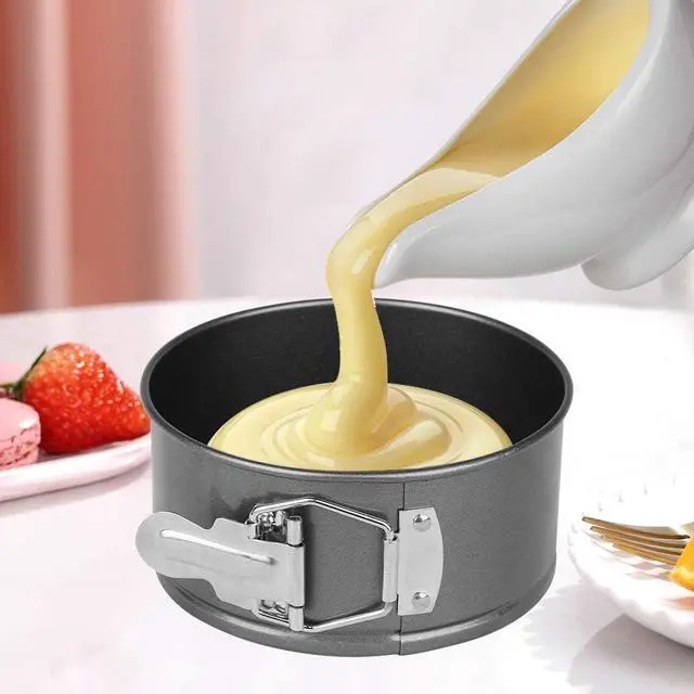 Alt view image 5 of 6 - Cake Pan,5 Inch with Removable Bottom Round Cake Pan,Non-Stick And Leakproof,Carbon Steel Cake Baking Tray