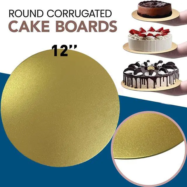 Alt view image 2 of 7 - 3 Pack Cake Boards Golden Round Cake Circles