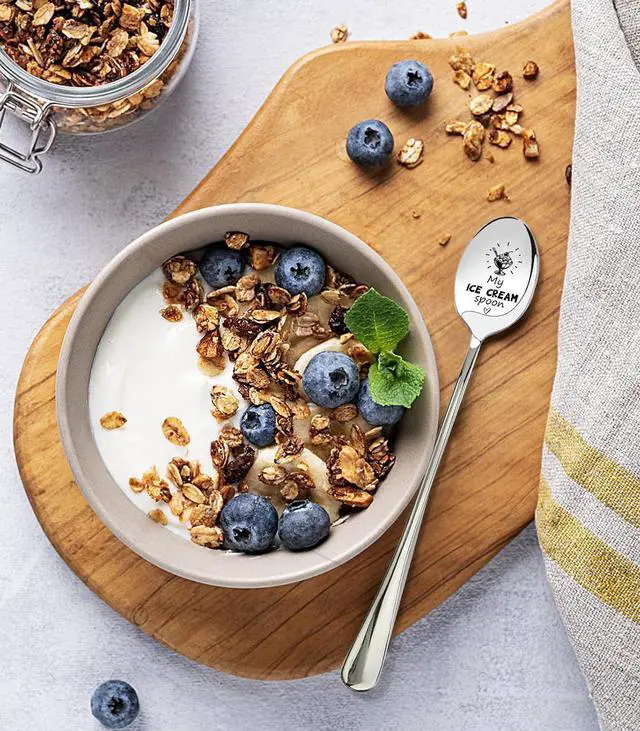Alt view image 2 of 7 - My Ice Cream Spoon Engraved Stainless Steel Spoon,Long Handle Coffee Ice Cream Scoops for Women Men Friends Ice Cream Lovers,Birthday Thanksgiving Graduation Housewarming Gifts