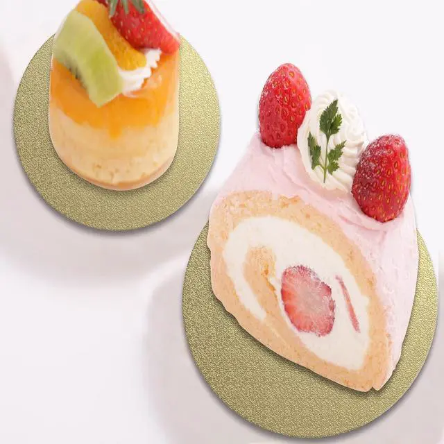 Alt view image 3 of 7 - 4 Pack Cake Boards Golden Round Cake Circles