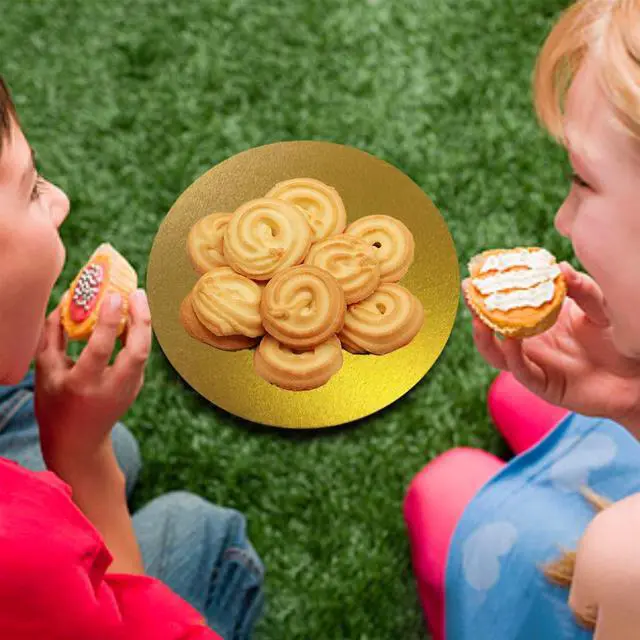 Alt view image 5 of 7 - 4 Pack Cake Boards Golden Round Cake Circles