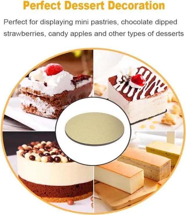 Alt view image 7 of 7 - 4 Pack Cake Boards Golden Round Cake Circles