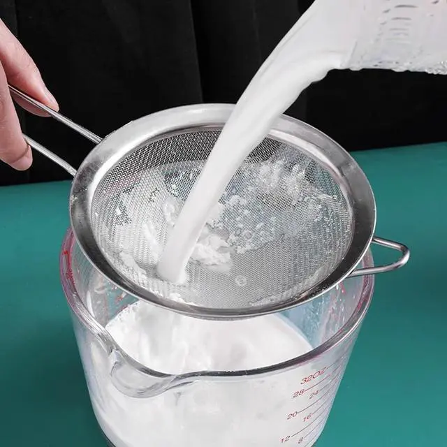 Alt view image 3 of 6 - 2PCS Fine Mesh Strainers Set Small Stainless Steel Sieves with Handles For Straining Cocktail Flour Powdered Sugar Tea Bar Tool
