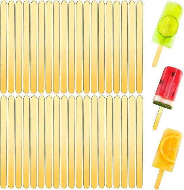Main image of 50PCS Gold Acrylic Cakesicle Popsicle Sticks for Reusable Cake Pops