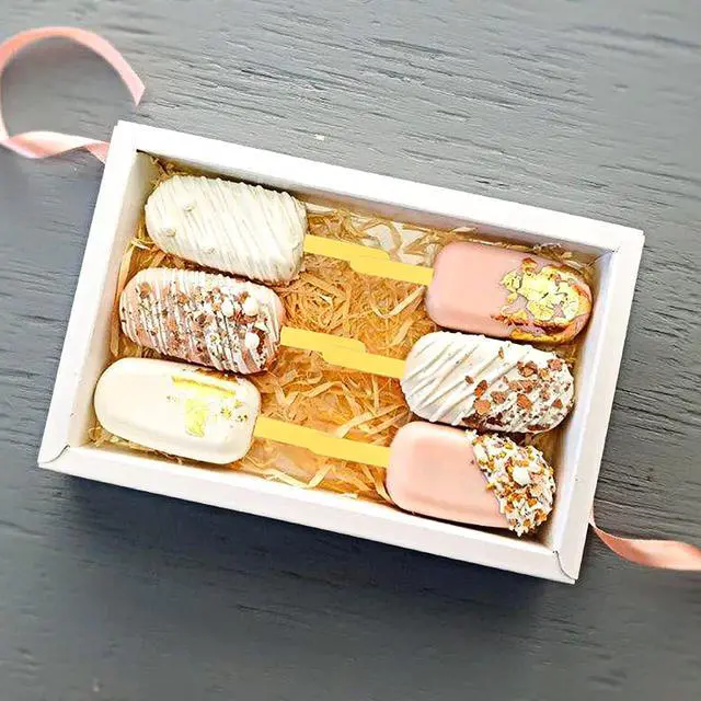 Alt view image 7 of 7 - 50PCS Gold Acrylic Cakesicle Popsicle Sticks for Reusable Cake Pops
