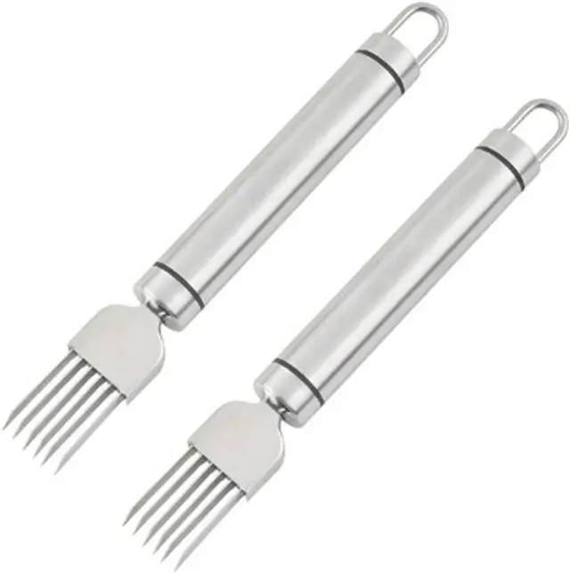 Main image of 2Pack Green Onion Slicer, Multi-Blade Kitchen Herb Cutter, Professional Scallion Shredding Tool (2, Silver and black)