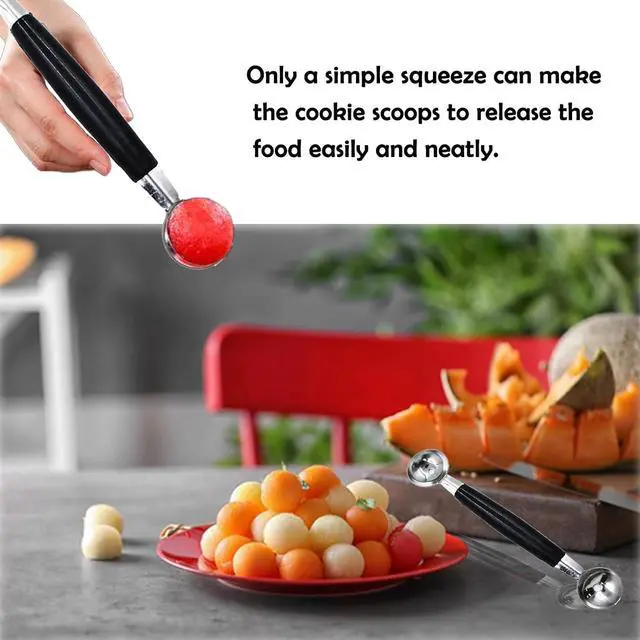 Alt view image 4 of 5 - 2 Pack Double Ended Headed Fruit Icecream Ball Spoon Melon Baller