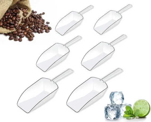 Main image of DS DISTINCTIVE STYLE Kitchen Scoops Set - 6 Clear Plastic Scoops with 3 Sizes