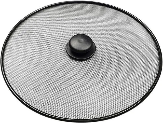 Main image of Splatter Screen, Frying Pan Splatter Screen, Splash Guard Lid with Knob, Extra Fine Mesh Splash Guard Pot Lid,Iron Coating Grease Guard Frying Pan Cover for Cooking(size:29cm)